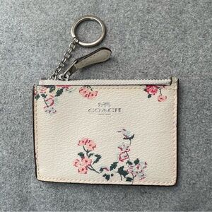 COACH Mini id/credit card case with Floral print